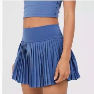 Aerie Offline All Aces Tennis Skirt Preppy/Athletic Women’s XL Marbled Blue